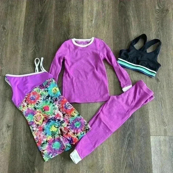 Cuddl Duds, Old Navy and Danskin lot.  All size girls XS. - Picture 1 of 8